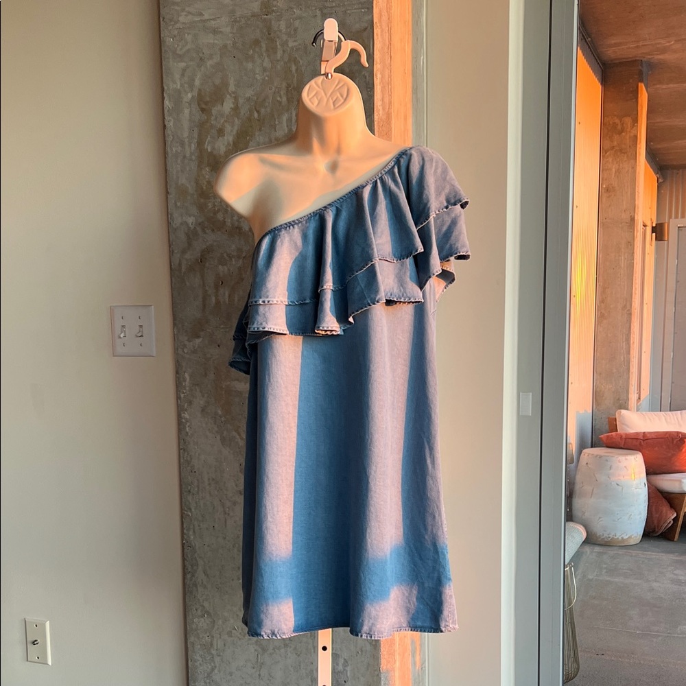 Zara Blue One-Shoulder Dress
